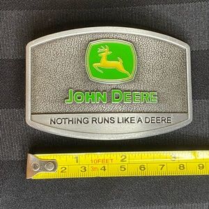 John Deere Pewter Belt Buckle
